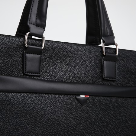 Male Business Bag, Textura, 2 external pockets, black color-4
