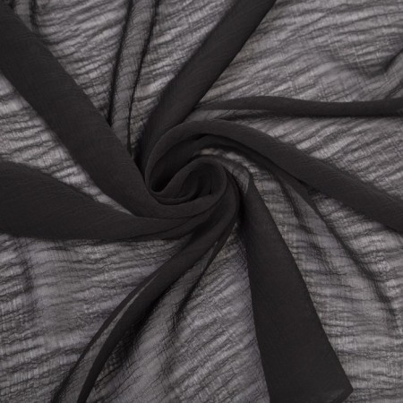 Textile scarf, black color, size 70x70-2