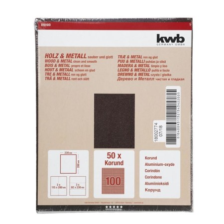Folder paper KWB, K100, Paper, 230x280 mm, aluminum oxide-1