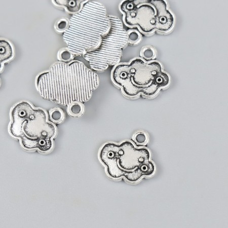 Decor for creativity Metal "Fun Cloud" silver 1.4x1.3 cm