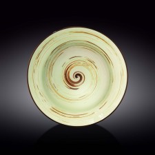 Deep plate Wilmax England Spiral, D = 28.5 cm, 500 ml, pistachio color