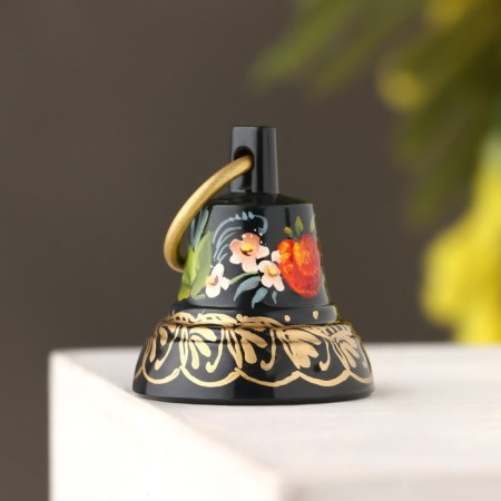 Valdai bell "No. 1. Berries", painted, with an ear, d = 30 mm-1