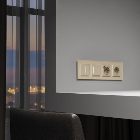 Smart sensor switch single -clavy (champagne) W4513011-1