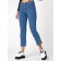 Women's cool jeans with a high -waist of blue, size 44