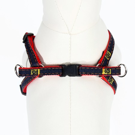 Kit "jeans", leash 120 x 1 cm, og 25-40 cm, red-5