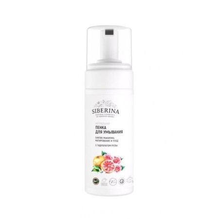 Foam for washing "Makeup removal, matting and care" with a rose hydrolyte, 150 ml-1