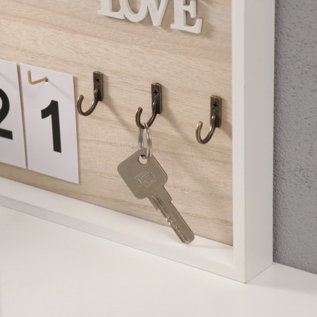 Decorative wood hooks with a “heart with a bow” calendar 30x20 cm-1