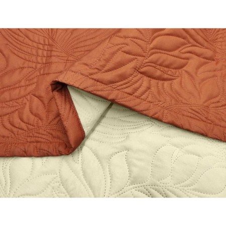 ARTI bedspread, size 140x200 cm, Terracotta color-3