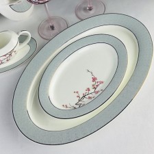 Блюдо овальное Lenardi «Сакура», костяной фарфор, длина 23 см