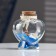 Souvenir in a bottle heart "Shell" 8*6*4cm, mix