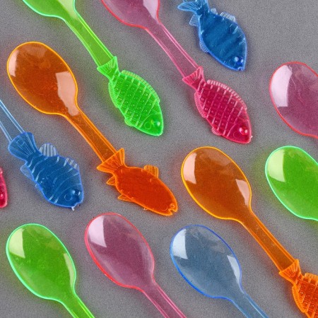 Tablespoons plastic, set 12 pcs., Mix colors-1
