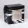 Packaging for 4 cupcakes with a window, "male", 16 x 16 x 10 cm