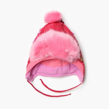 Liana hat for girls, dark pink/pink color, size 46-1