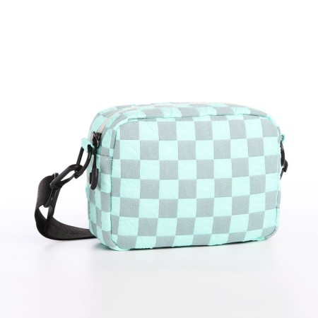 Youth bag with zipper, turquoise color-1