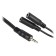 Adapter Audio BURO-BU-2XJACK-JACK 2XJACK 3.5 (F)/Jack 3.5 (M) 0.2m. black