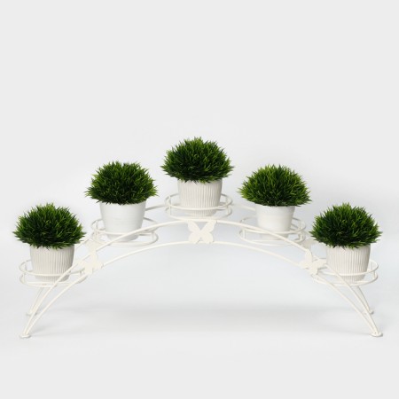 Flowers stand "Arca-5", d = 12 cm, white color