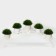 Flowers stand "Arca-5", d = 12 cm, white color