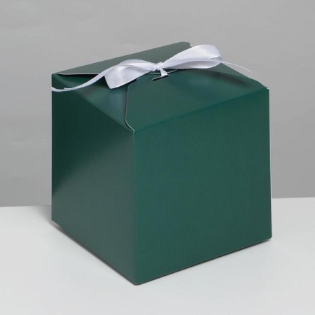 Gift folding box, packaging, "Emerald", 12 x 12 x 12 cm-2
