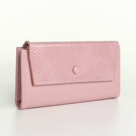 Women's wallet on magnets, pink color