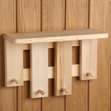 Ban with a shelf of 4 rye, 34x22x3 cm, aspen-1