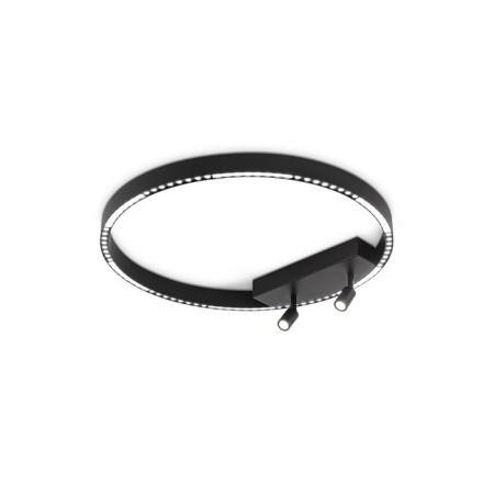 LED ceiling LED with additional backlight Ambrella Light, Linetech, FL5808, LED, 40 W, 2800LUM, 3000-6400K, Black Color Black