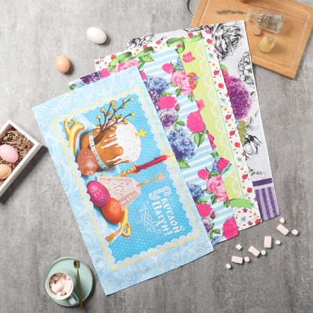 A set of towel cuisines. "Dolyana" happiness 35x60cm-4 pcs, 100% HL, mitch 160 g/m2
