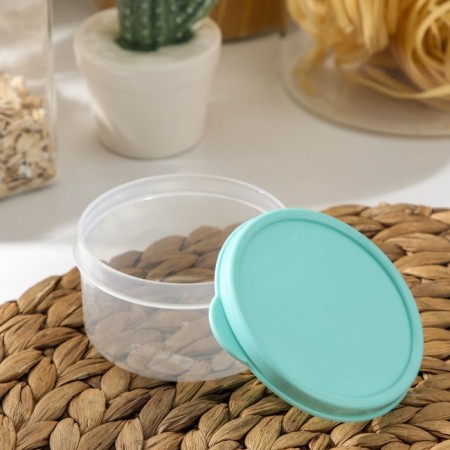 Container Round shares, food, 150 ml, turquoise color-2
