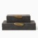 The casket for jewelry "gray marble" eco -leather, set 2 pcs.