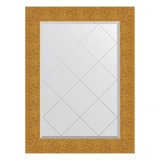 Mirror with engraving in the baguette frame, gold coinage 90 mm, 66x89 cm