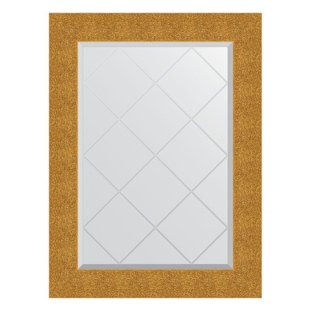 Mirror with engraving in the baguette frame, gold coinage 90 mm, 66x89 cm