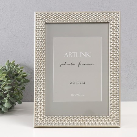 Photo frame Plastic "Grace" 21x30 cm, silver (plastic screen)
