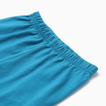 Set for a boy (T -shirt/shorts), gray/sea color, height 80 cm-3