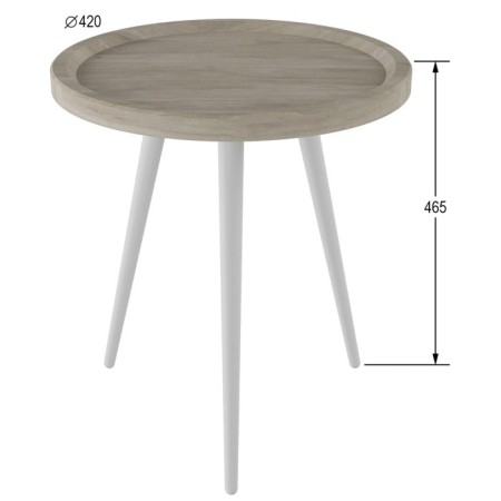 Journal table "Batle", 420 × 420 × 465 mm, color of the oak sanremo-4