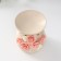 Aroma lamp ceramics "Pink roses with leaves" Beige 7.5x7.5x9 cm