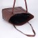 Zipper bag with zipper, brown color
