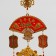 Plastic suspension, textiles "Bonsai, fan and scores" 19.5x80 cm