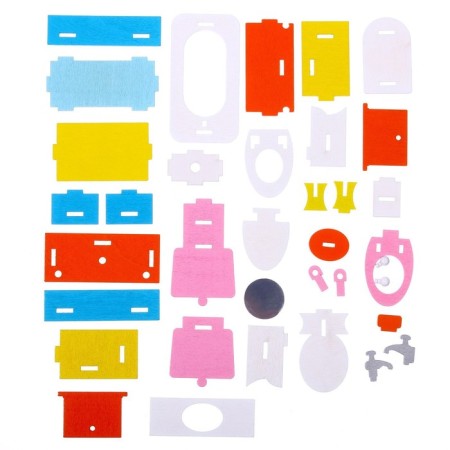 Furniture for dolls "Bathroom" + doll as a gift-4