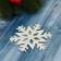 Christmas tree decoration "Snowflake Lux" (set 3 pcs) 10x10 cm, white