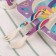 A set of children's bamboo dishes, 4 items: plate, fork, spoon, glass, My Little Pony