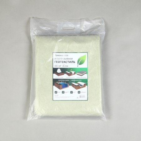 Eupoblopic geotextile, 5 × 2 m, density 200 g/m², with UV stabilizer, white, Greengo-9