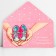 Money envelope "with the birth of a princess", glitter, 16.5 x 8 cm