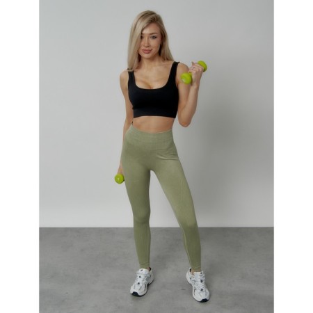 Lingins for fitness women, size 46, khaki color-18