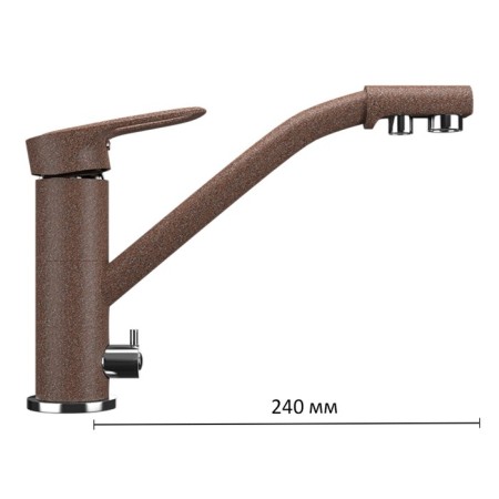 Kitchen mixer Ulgran u010-307, Terracotta color