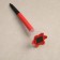 Garden lamp on the sunny battery "Red flower", 6 × 29 × 6 cm, 1 LED, glow white