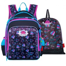 Frame backpack 39 x 29 x 17 cm, Across 640, filling: bag, purple ACR22-640-6