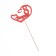 Topper "since March 8", heart, red, 12.5x11cm Give beautifully