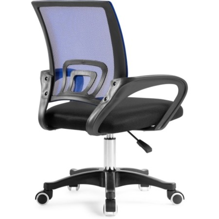 Computer chair Turin plastic/fabric, black/blue mesh 60x55x82 cm-4