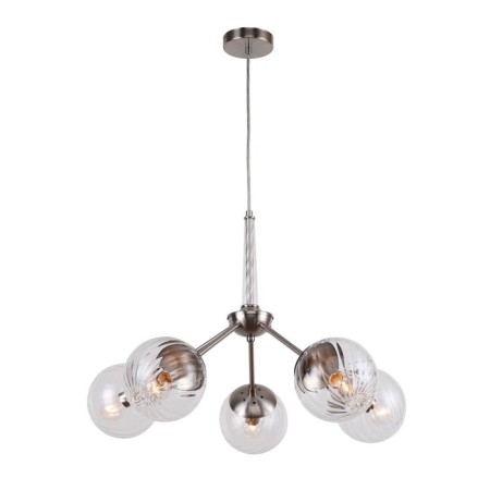 Particulis chandelier, 5x40W E14, Nickel color