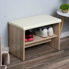 Herda shoe, 600x355x430, sonoma oak/white leatherette