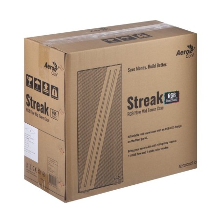 Aerocool Streak Supports GPU, without PSU, ATX, 2XUSB 2.0, 1xUSB 3.0, black-7